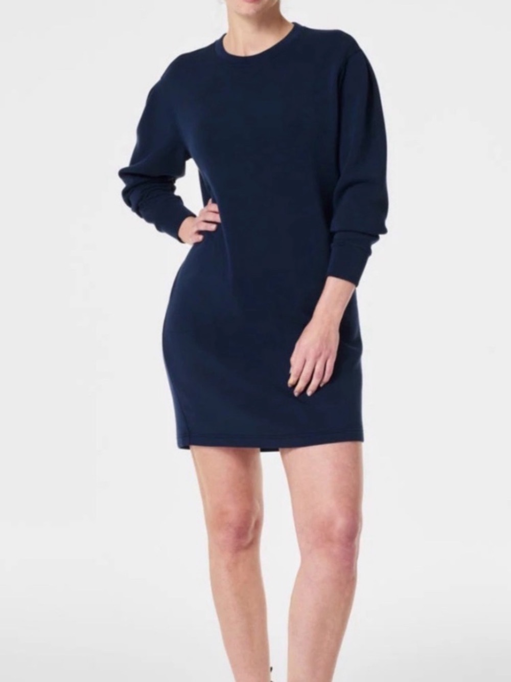 Spanx AirEssentials Timeless Navy Blue Sweatshirt Dress Size Large